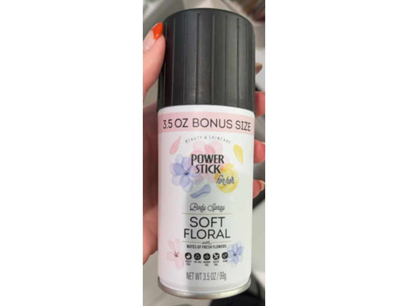 Power Stick Body Spray, Soft Floral, 3.5 oz/99 g