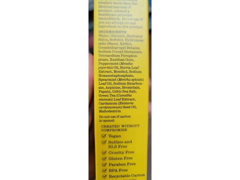 Twice Oral Wellness Whitening Toothpaste, Happy Mint, 3.4 oz/96 g