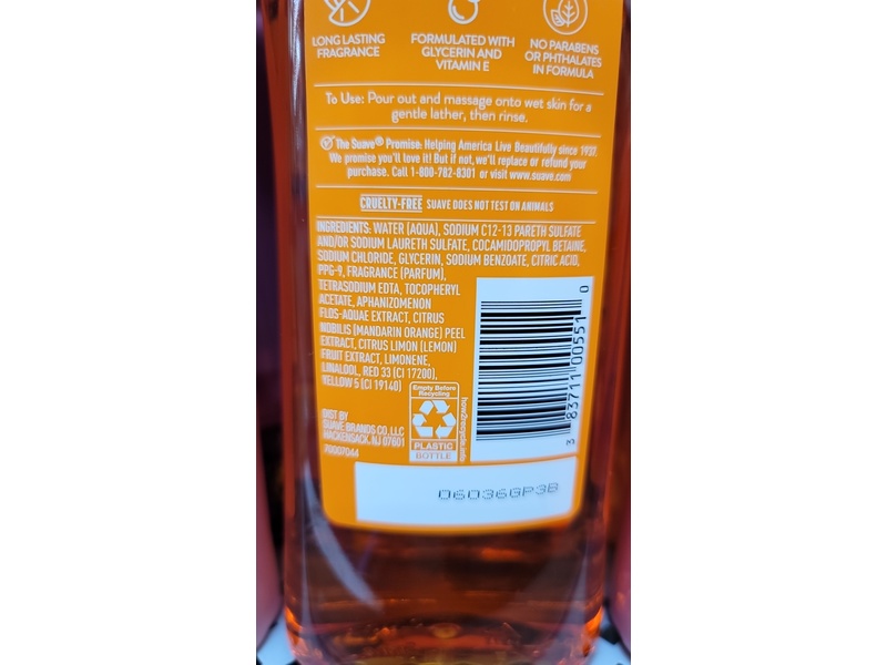 Suave Energizing Body Wash, Mango & Citrus, 18 fl oz/532 mL