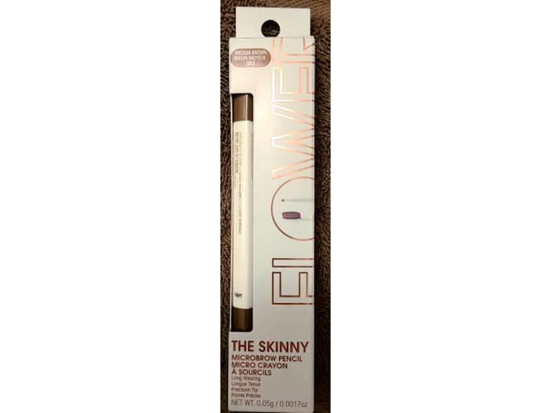 Flower Beauty The Skinny Microbrow Pencil, Medium Brown, 0.0017 oz/0.05 g