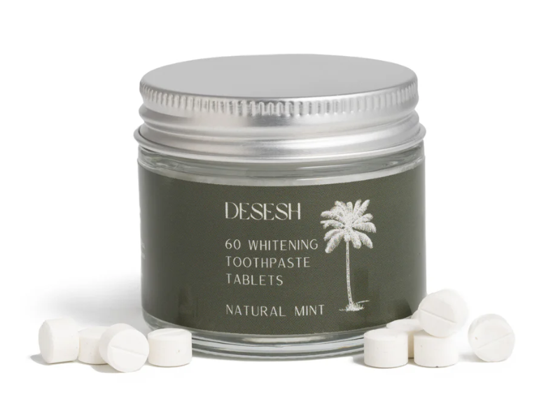 Desesh Whitening Toothpaste Tablets, Natural Mint, 60 Count