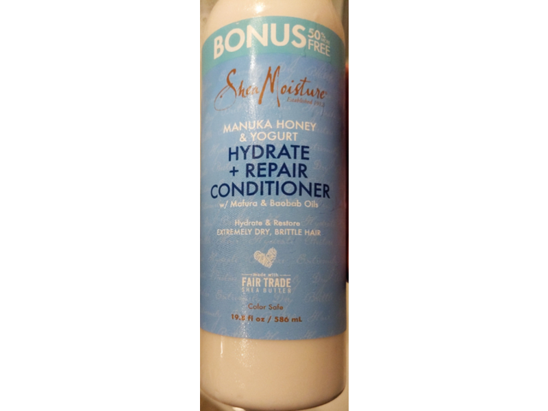 SheaMoisture Hydrate + Repair Conditioner, Manuka Honey & Yogurt,19.3 fl oz/586 mL