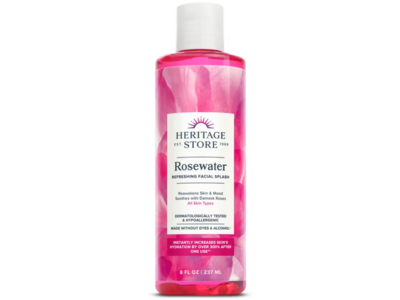 Heritage Store Face Mist, Rosewater, 8 fl oz/237 mL, Pack Of 3