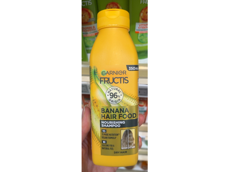 Garnier Fructis Nourishing Shampoo, Banana Hair Food, 350 mL