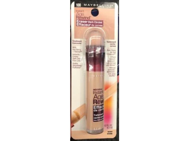 Maybelline New York Instant Age Rewind Eraser Dark Circles Treatment Concealer, Ivory, 0.2 fl oz/6 mL