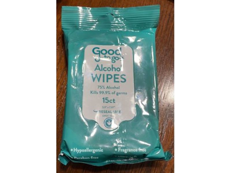 Good To Go Wipes, 15 Count