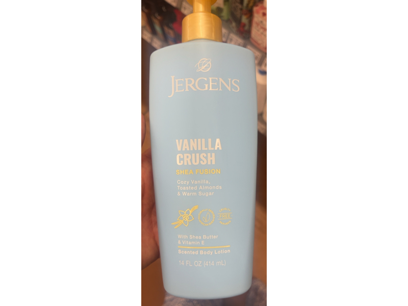 Jergens Shea Fusion Body Lotion, Vanilla Crush, Shea Butter & Vitamin E, 14 fl oz/414 mL
