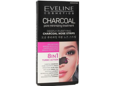 Eveline Cosmetics Pore Minimizing Treatment, Charcoal, 2 Count