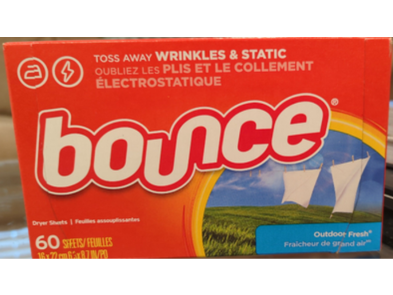 Bounce Dryer Sheets, Outdoor Fresh, 60 Count, 2 Pack