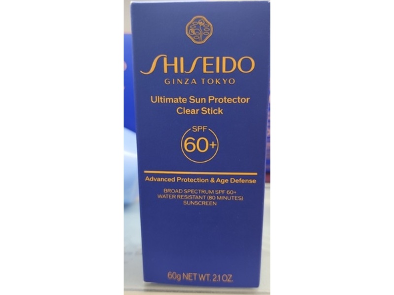 Shiseido Ultimate Sun Protector Clear Stick, SPF 60+, 2.1 oz/60 g