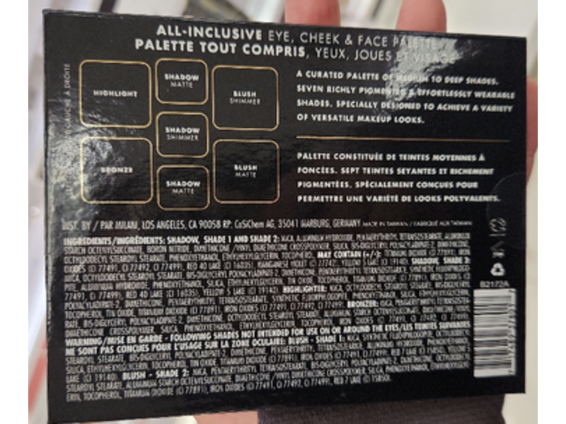 Milani All Inclusive Eye Cheek & Face Palette, 120 Medium, 0.074 oz/2,1 g