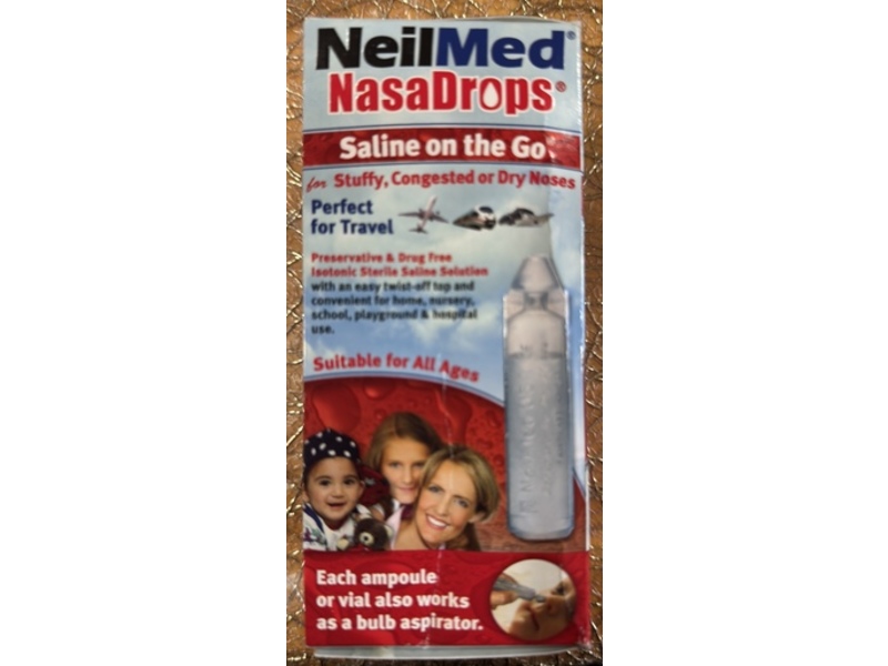 Neil Med Nasa Drops Saline Aspirator, 0.5 fl oz/15 mL, 15 Count