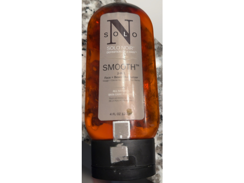 Solo Noir Smooth Face + Beard Moisturizer, 4 fl oz/120 mL