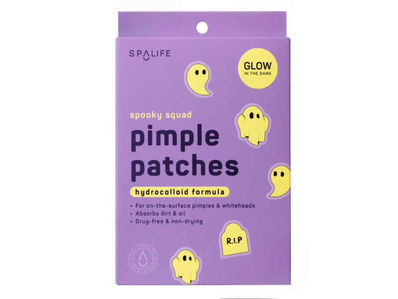 Spalife Glow In The Dark Pimple Patches, Spooky Squad Halloween, 0.14 oz/4.1 g, 36 Patches