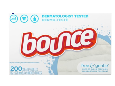 Bounce Dryer Sheets, Free & Gentle, 200 Sheets