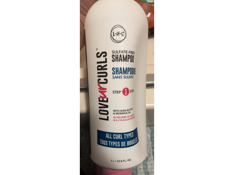 LUS Love Ur Curls Shampoo with Shea Butter & Moringa Oil, 33.8 fl oz/1 L