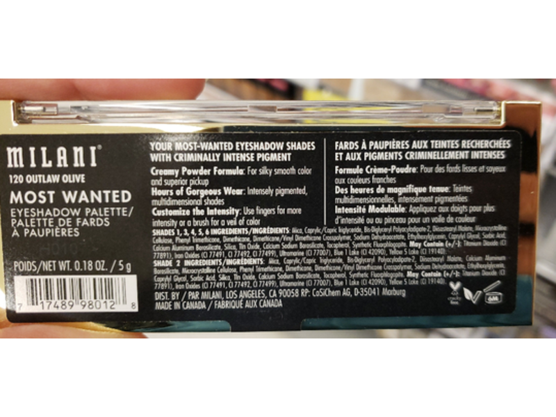 Milani Most Wanted Eyeshadow Palettes, 120 Outlaw Olive, 0.18 oz/5 g