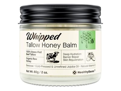 HealthyDerm Tallow Honey Balm, Raw Honey, 2 oz/60 g