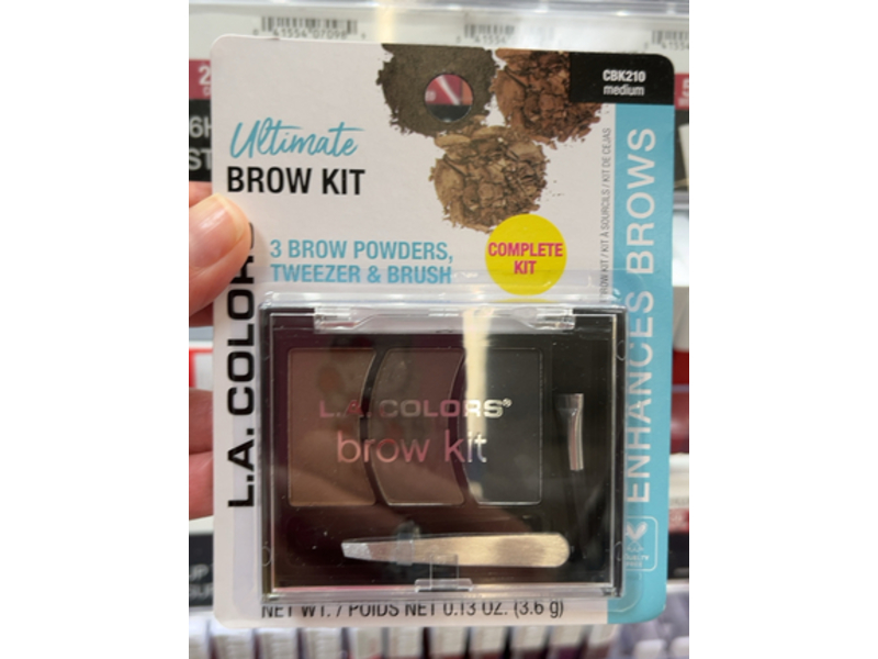 L.A. Colors Perfect Brow Kit, Medium, 0.12 0z/3.6 g