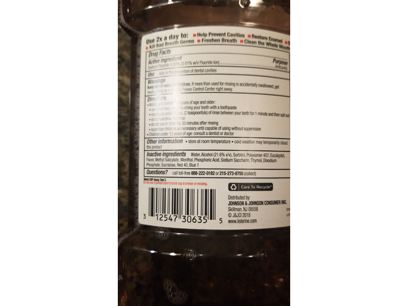 Listerine 6-In-1 Total Care Anticavity Fluoride Mouthwash, Fresh Mint, 1.8 fl oz