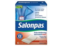 Salonpas Pain Relieving Gel - Patch Hot, 6 Count, Pack Of 2 - Image 2
