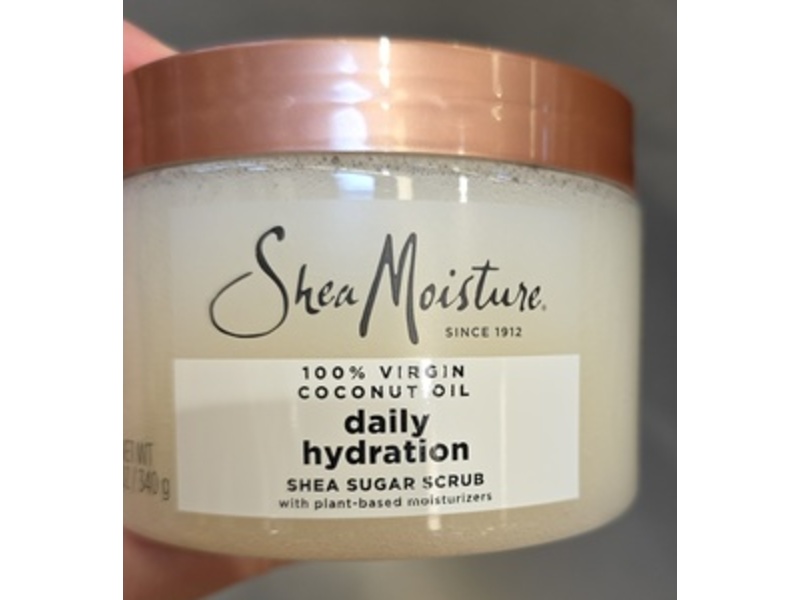 SheaMoisture Daily Hydration Shea Sugar Scrub, Coconut Oil, 12 oz/340 g