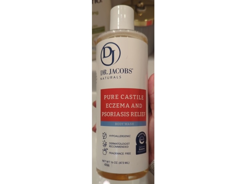 Dr. Jacobs Naturals Pure Castile Eczema & Psoriasis Relief Body Wash, 16 oz/473 mL.