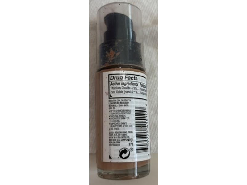 Revlon Colorstay Longwear Makeup Sunscreen, 370, SPF 20, 1.0 fl oz/30 mL