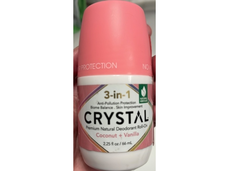 Crystal 3-In-1 BioHealth Deodorant, Coconut & Vanilla, 2.25 fl oz/66 mL