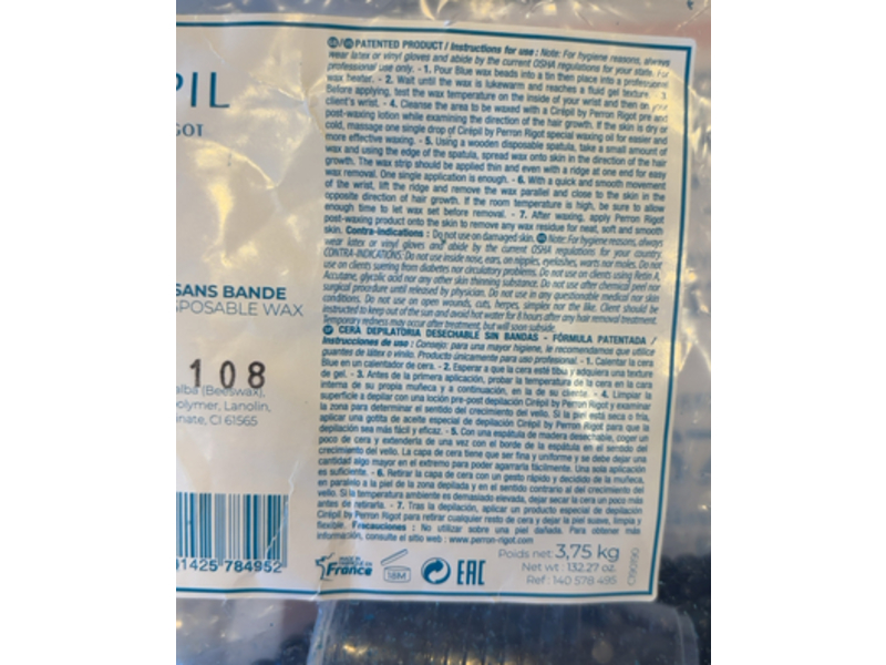 Cirepil Blue Hard Wax Beads, 3.75 kg