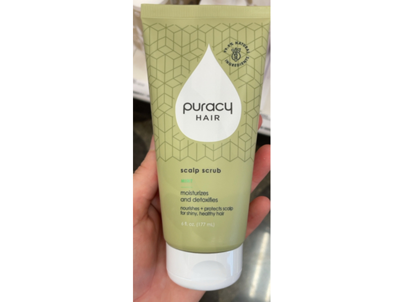 Puracy Hair Scalp Scrub Moisturizes & Detoxifies, Mint, 6 fl oz/177 mL