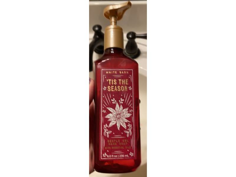Bath & Body Works White Barn Tis The Season Gentle Gel Hand Soap, 8 fl oz/236 mL