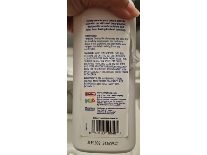 Little Tikes Baby Powder, Aloe & Vitamin E, 9 oz/255 g