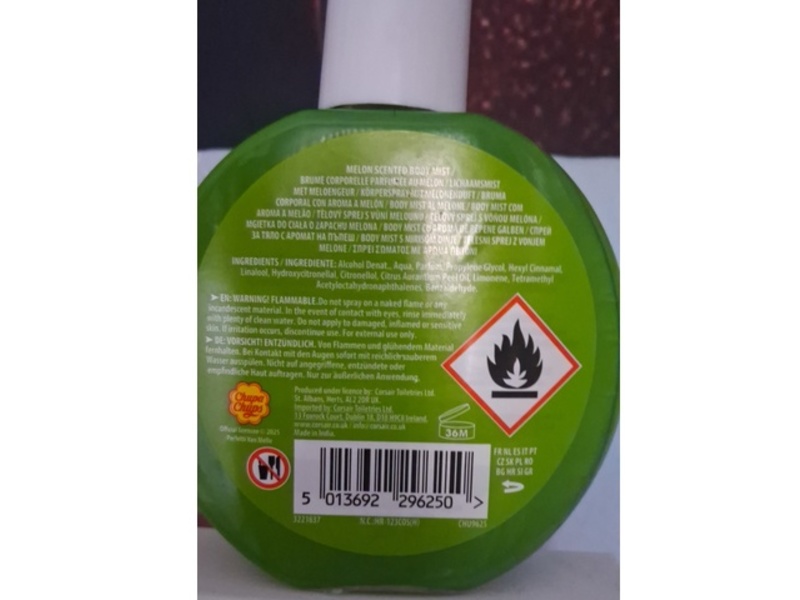 Chupa Chups Body Mist, Juicy Melon, 125 mL