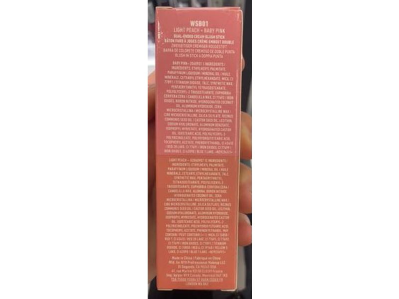 Nyx Professional Makeup Wonder Stick Dual Ended Cream Blush Stick, Light Peach + Baby Pink, 0.28 oz
