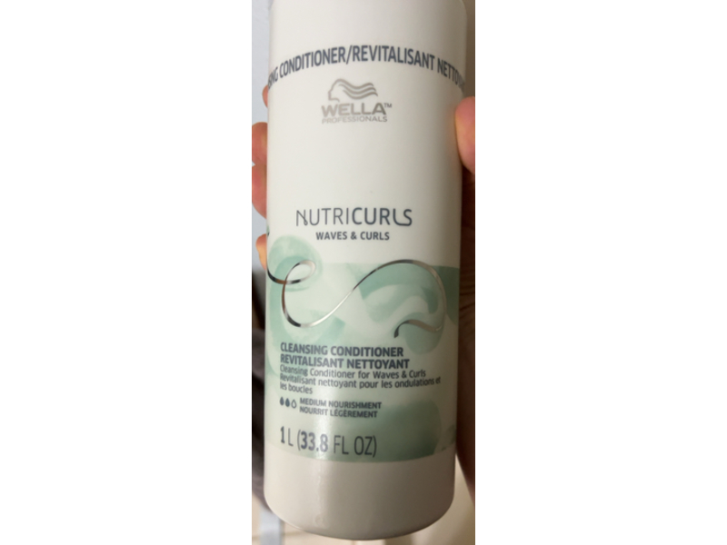 Wella Nutricurls Cleansing Conditioner for Waves & Curls, 33.8 fl oz/1 L
