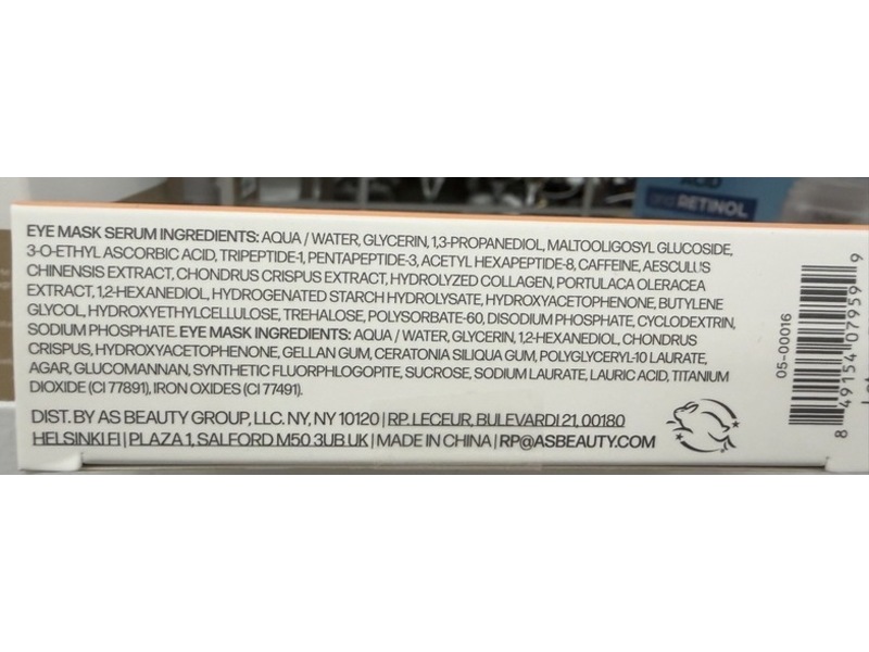 Bliss Brightening Gel Eye Masks, Vitamin C, Pack Of 8