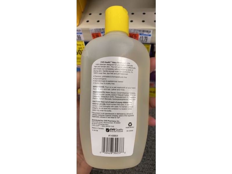 CVS Health Baby Wash, Hair & Body, Ultra Mild Formula, 15 fl oz/444 mL