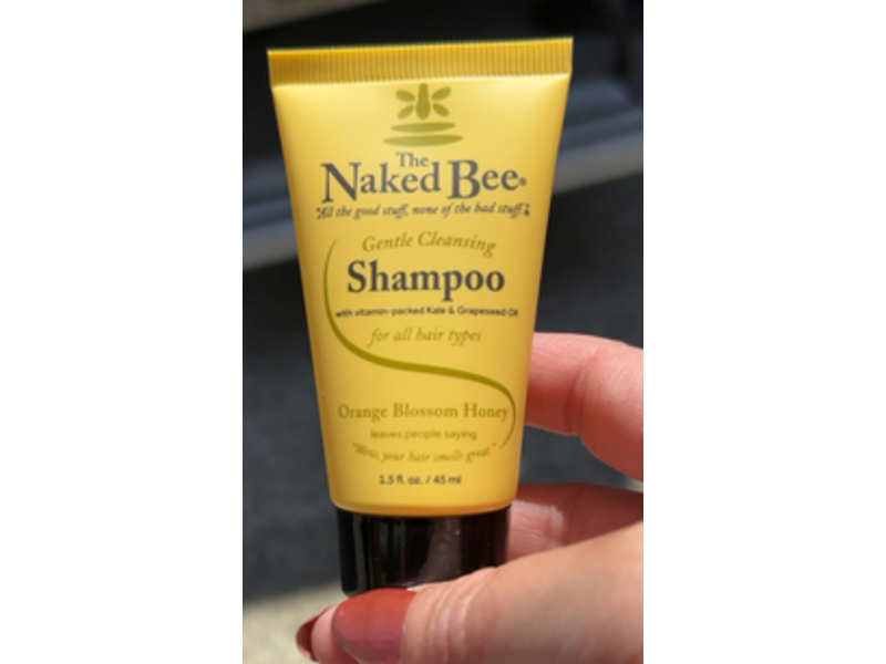 The Naked Bee Gentle Cleansing Shampoo, Orange Blossom Honey, 1.5 fl oz/45 mL