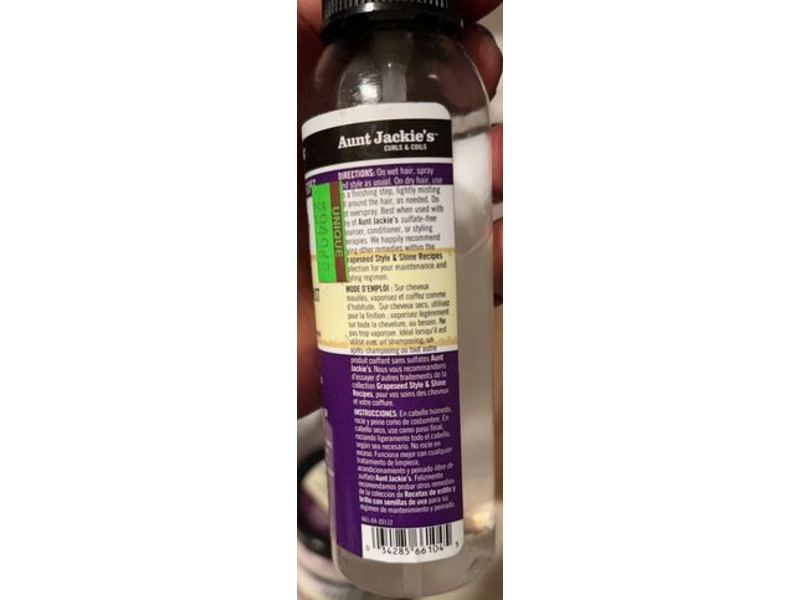 Aunt Jackie's Shine Boss Refreshing Sheen Hair Mist, Vitamin E & Castor Oil, 4 fl oz/118 mL