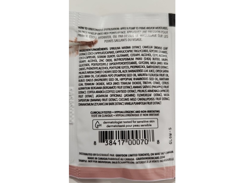 Graydon Face Glow Tinted Moisturizing Primer, 0.17 fl oz/5 mL