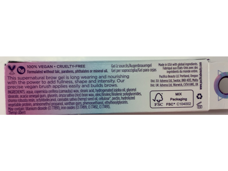 Pacifica Highest Def Hemp Fiber Brow Set, 0.16 fl oz/5 mL