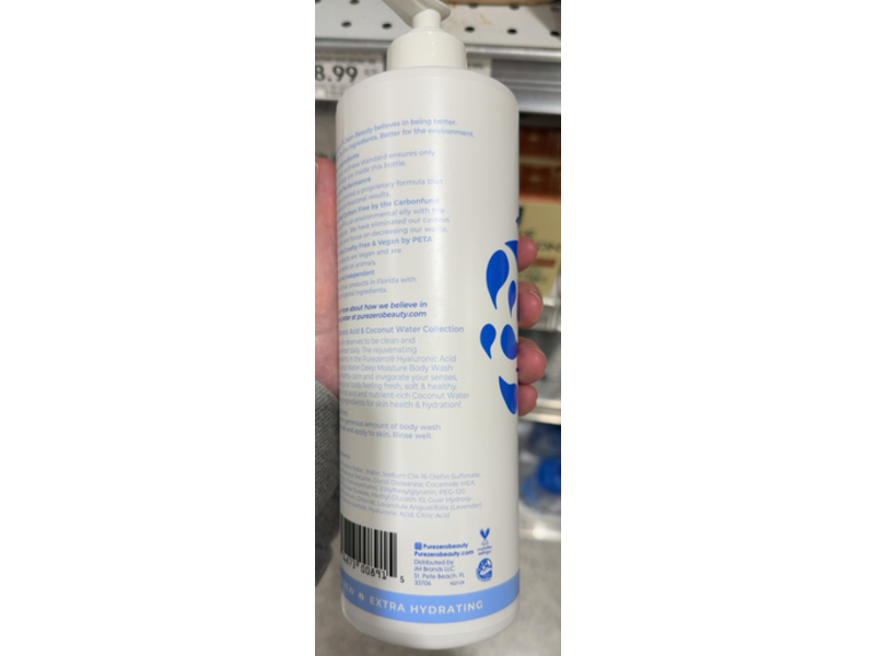 Purezero Deep Moisture Body Wash, Hyaluronic Acid & Coconut Water, 20 fl oz/591 mL
