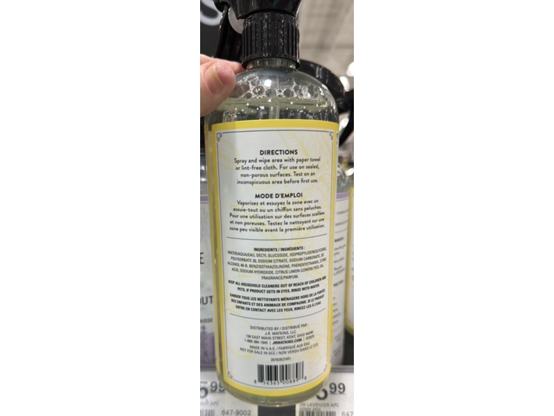 J R Watkins All Purpose Cleaner, Lemon, 24 fl oz/710 mL
