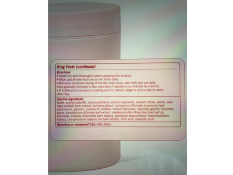 First Aid Beauty Acne Clearing Pads, 2% Salicylic Acid, Count 60