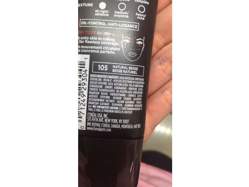 L'Oreal Paris Infallible Pro-Matte Foundation Makeup, Natural Beige, 1 fl oz/30 mL