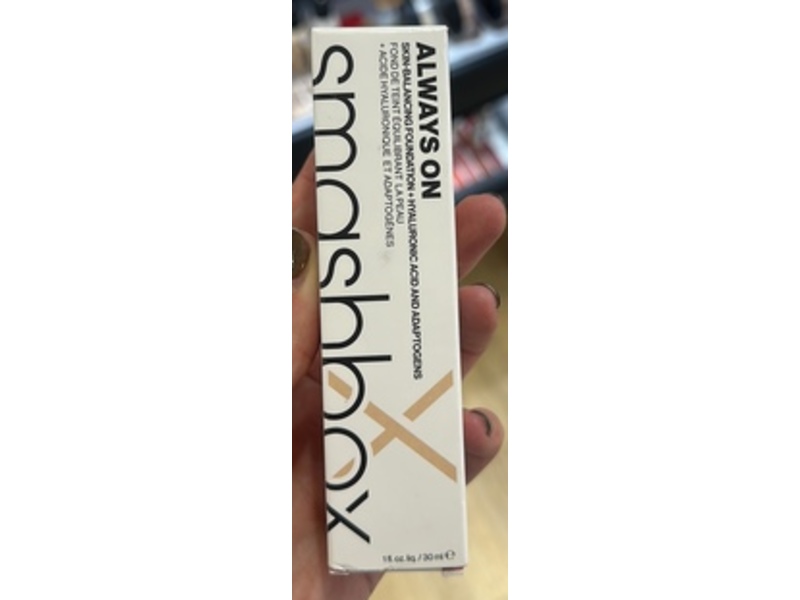 Smashbox Always On Skin-Balancing Foundation + Hyaluronic Acid Adaptogens, F30 N, 1 fl oz/30 mL