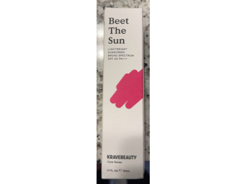 Kravebeauty Beet The Sun Sunscreen, SPF 40 PA+++, 1.7 fl oz/50 mL