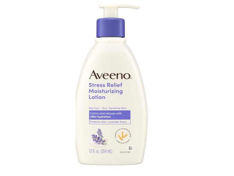 Aveeno Stress Relief Moisturizing Lotion, Lavender Scent, 12 fl oz/354 mL