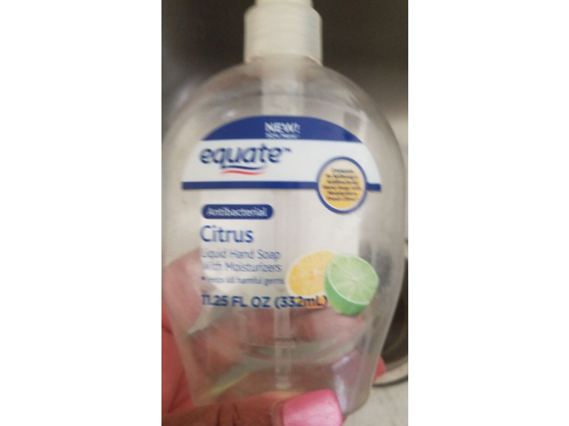 Equate Antibacterial Liquid Hand Soap, Citrus, 11.25 fl oz /332 mL